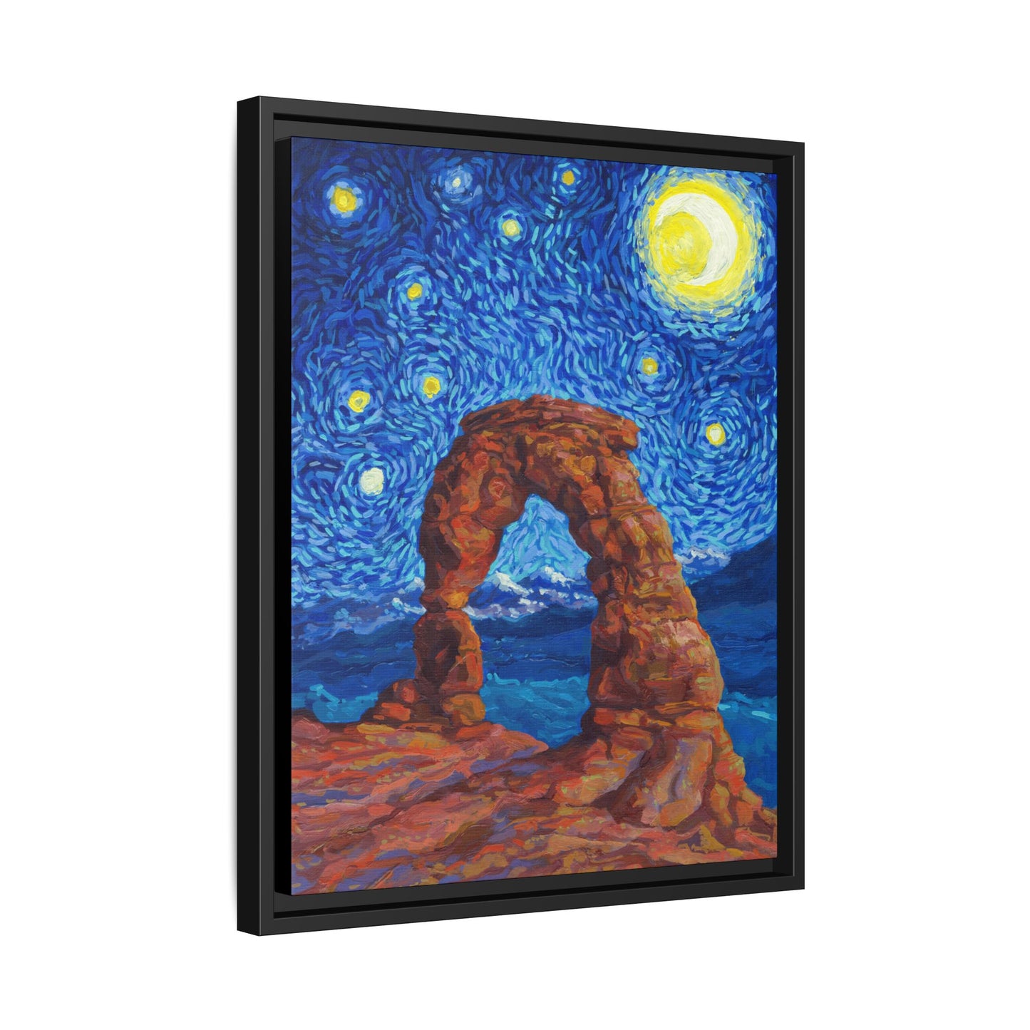 Arches National Park Framed Canvas - The Starry Night