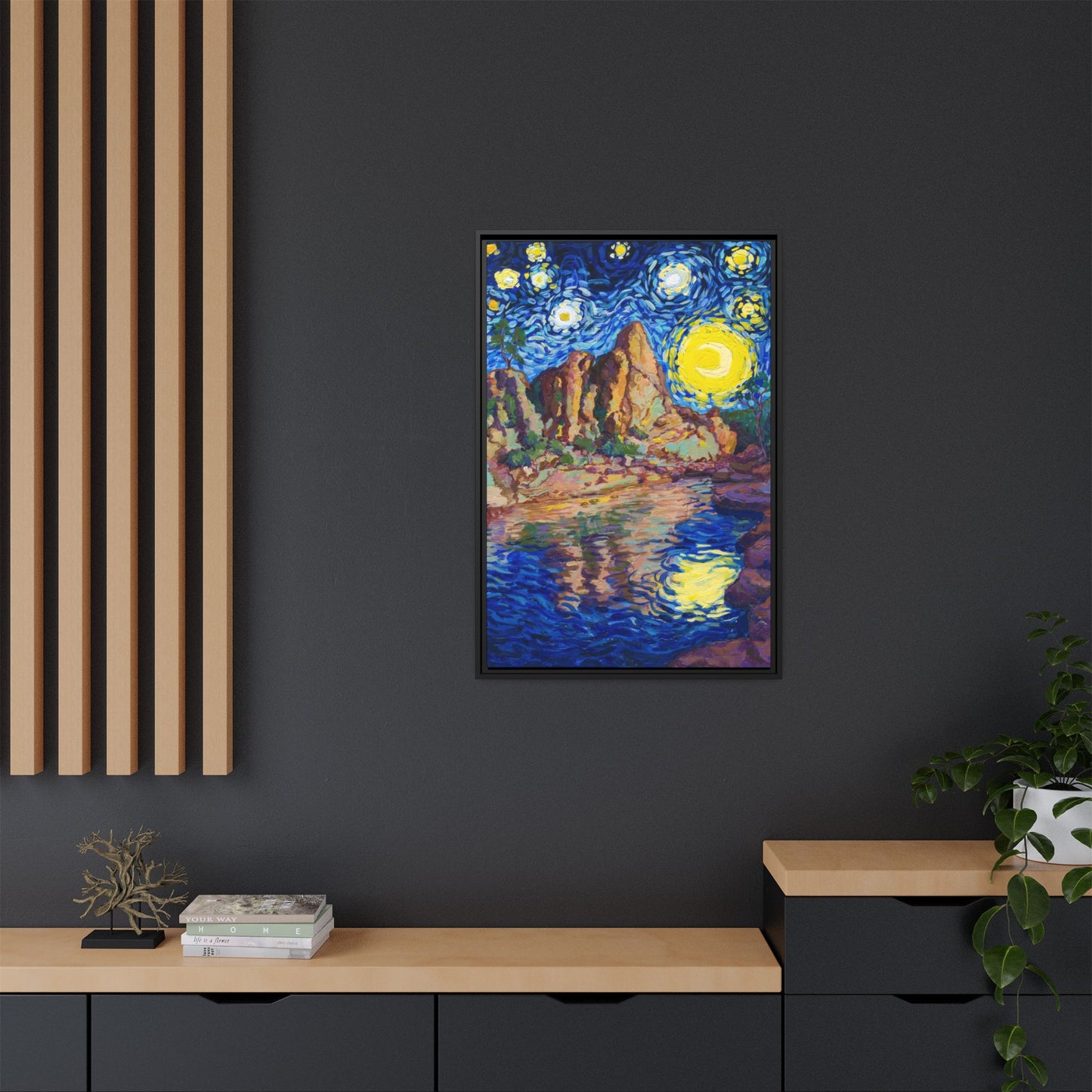 Pinnacles National Park Framed Canvas - The Starry Night