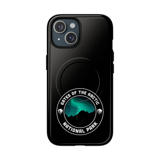 Gates of the Arctic National Park iPhone Case with MagSafe - Round Emblem Design
