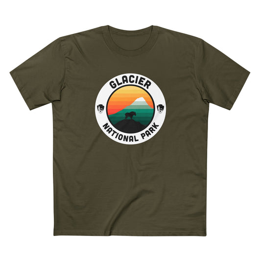Glacier National Park T-Shirt - Round Badge Design