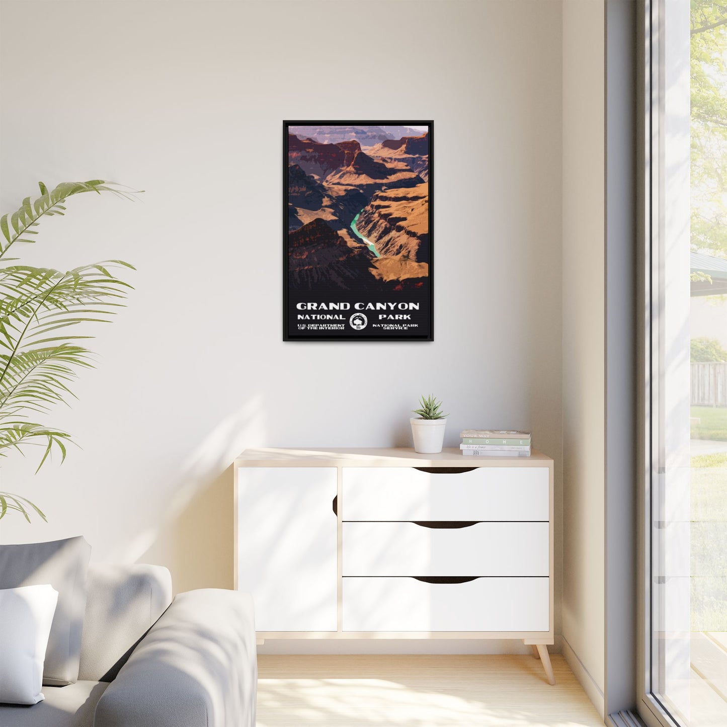 Grand Canyon National Park Framed Canvas - WPA Poster