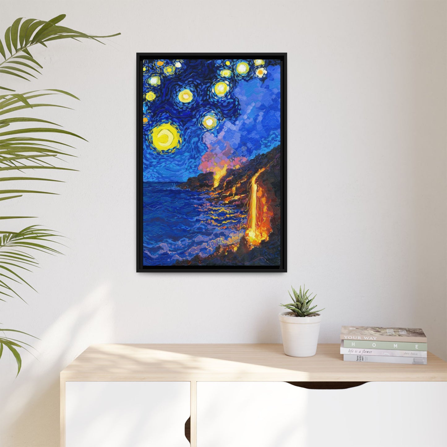 Hawai'i Volcanoes National Park Framed Canvas - The Starry Night