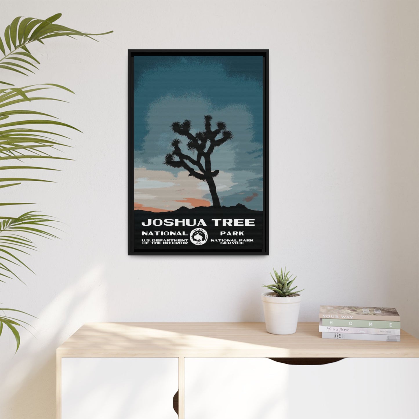 Joshua Tree National Park Framed Canvas - WPA Poster