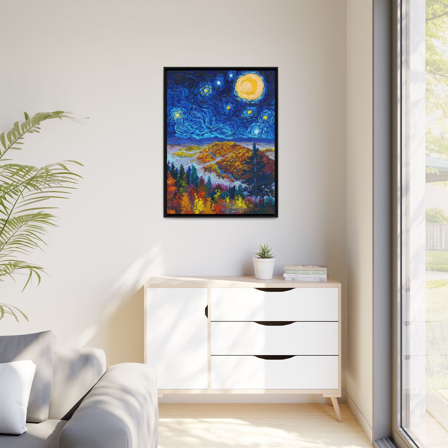 Great Smoky Mountains National Park Fall Colors Framed Canvas - The Starry Night