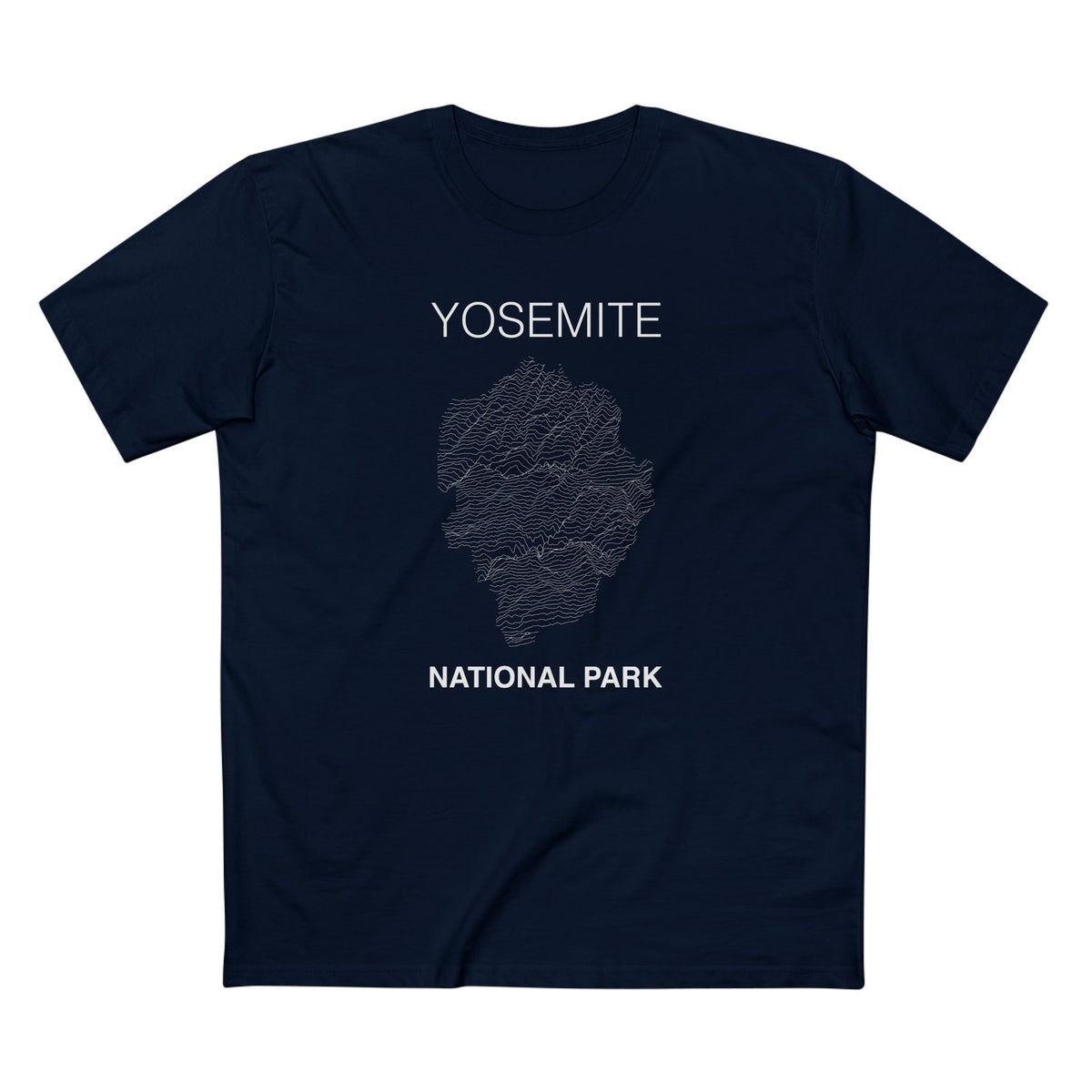Yosemite National Park T-Shirt Lines in Navy