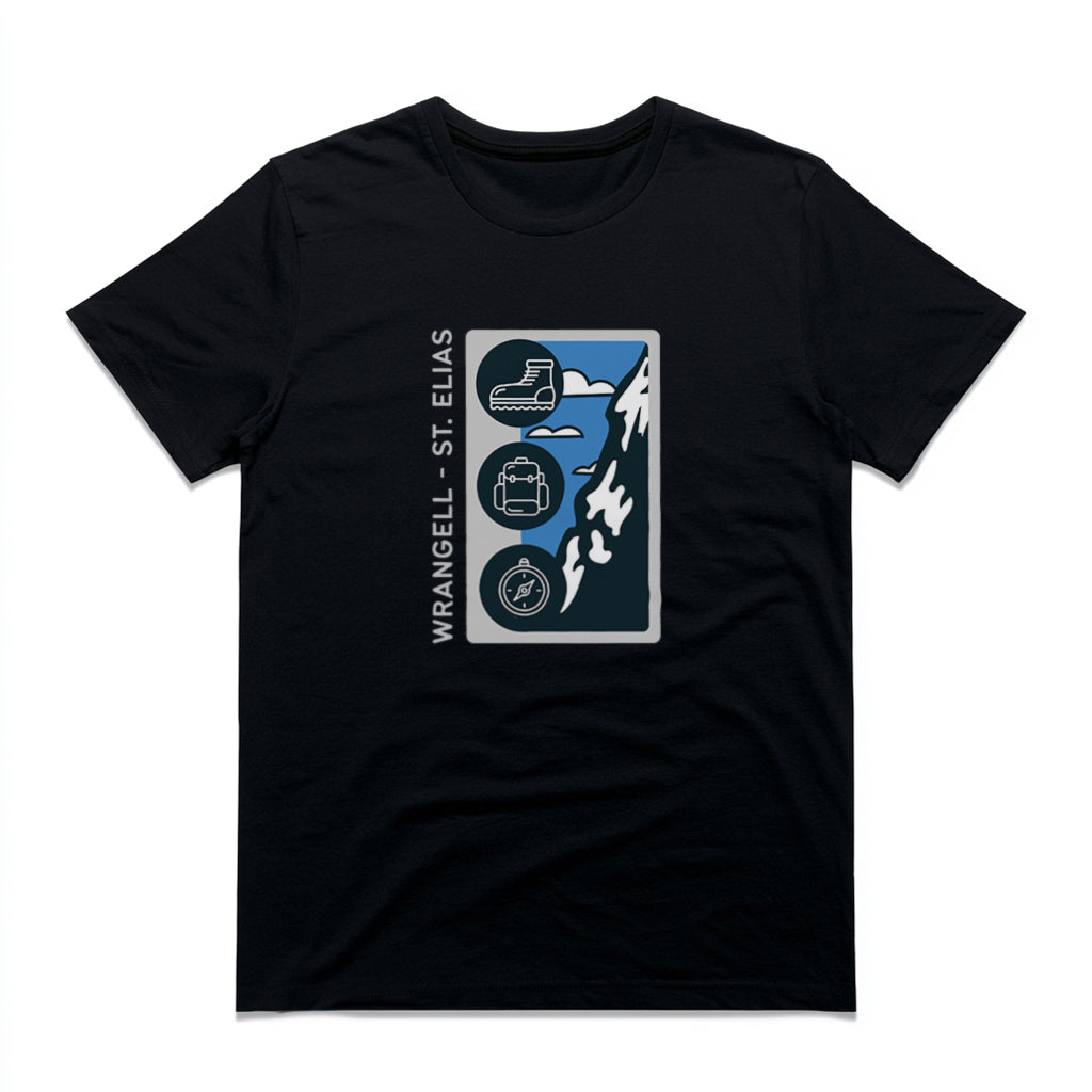 Wrangell St. Elias National Park T-Shirt - Hike Wrangell St Elias in Black