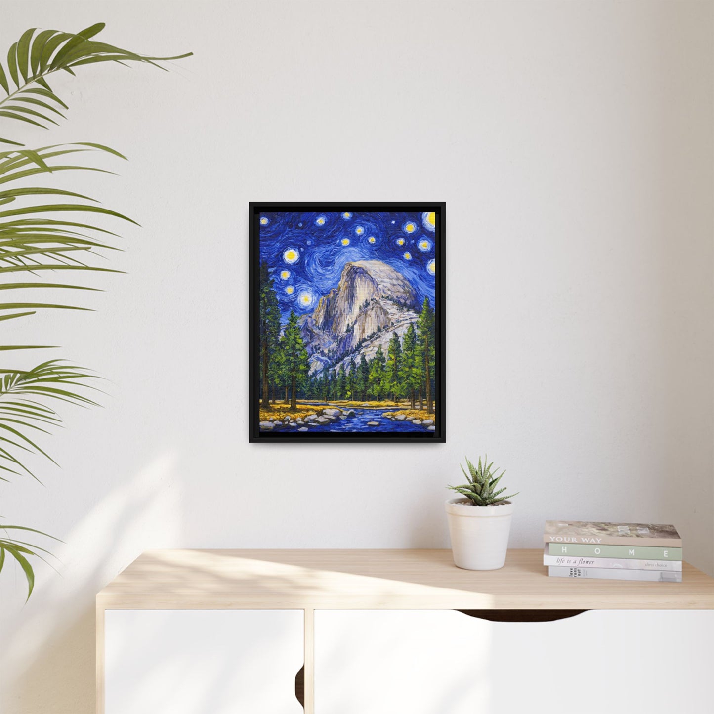Yosemite National Park Framed Canvas - The Starry Night