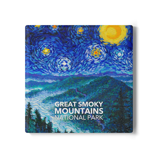 Great Smoky Mountains National Park Coaster - The Starry Night