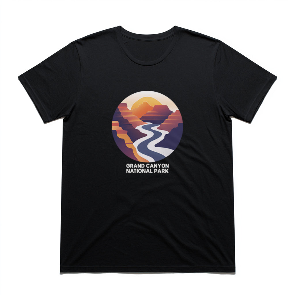 Grand Canyon National Park T-Shirt - Stylized Logo Design in Black