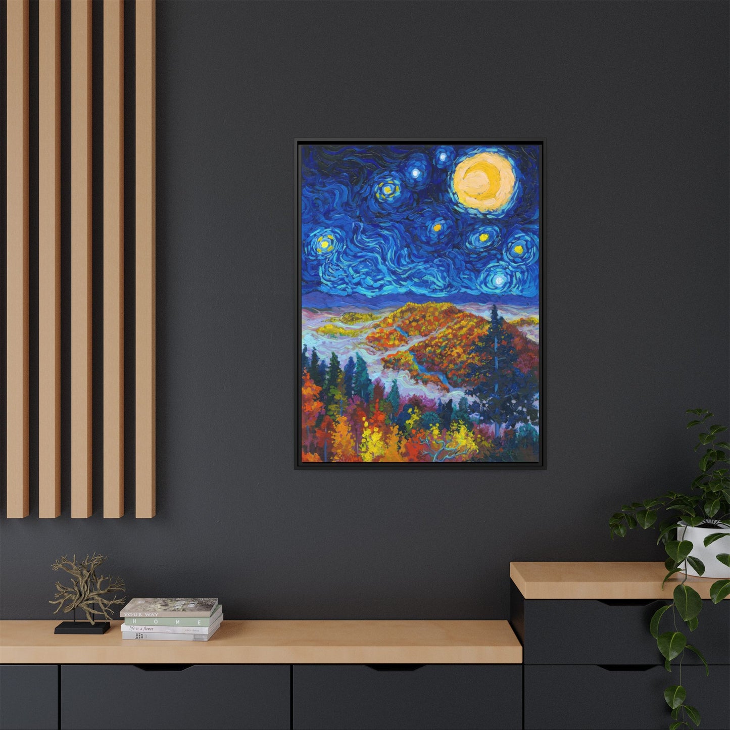 Great Smoky Mountains National Park Fall Colors Framed Canvas - The Starry Night