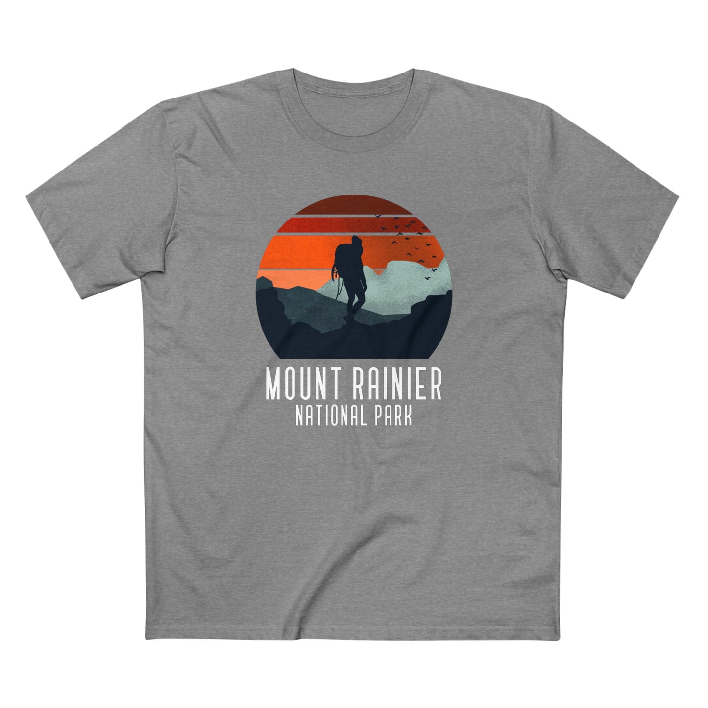 Mount Rainier National Park T-Shirt - Hiker Graphic