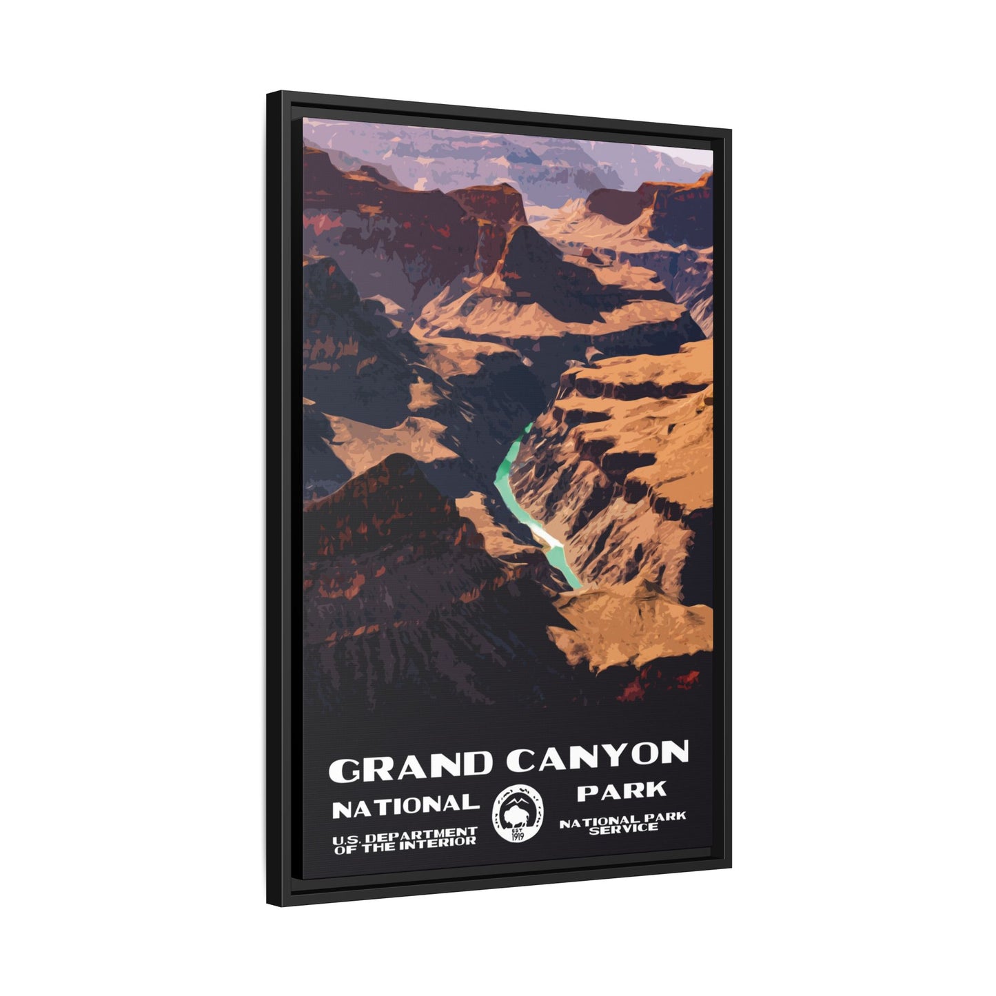 Grand Canyon National Park Framed Canvas - WPA Poster