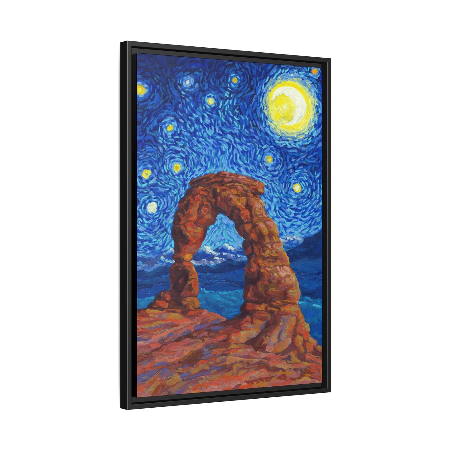 Arches National Park Framed Canvas - The Starry Night