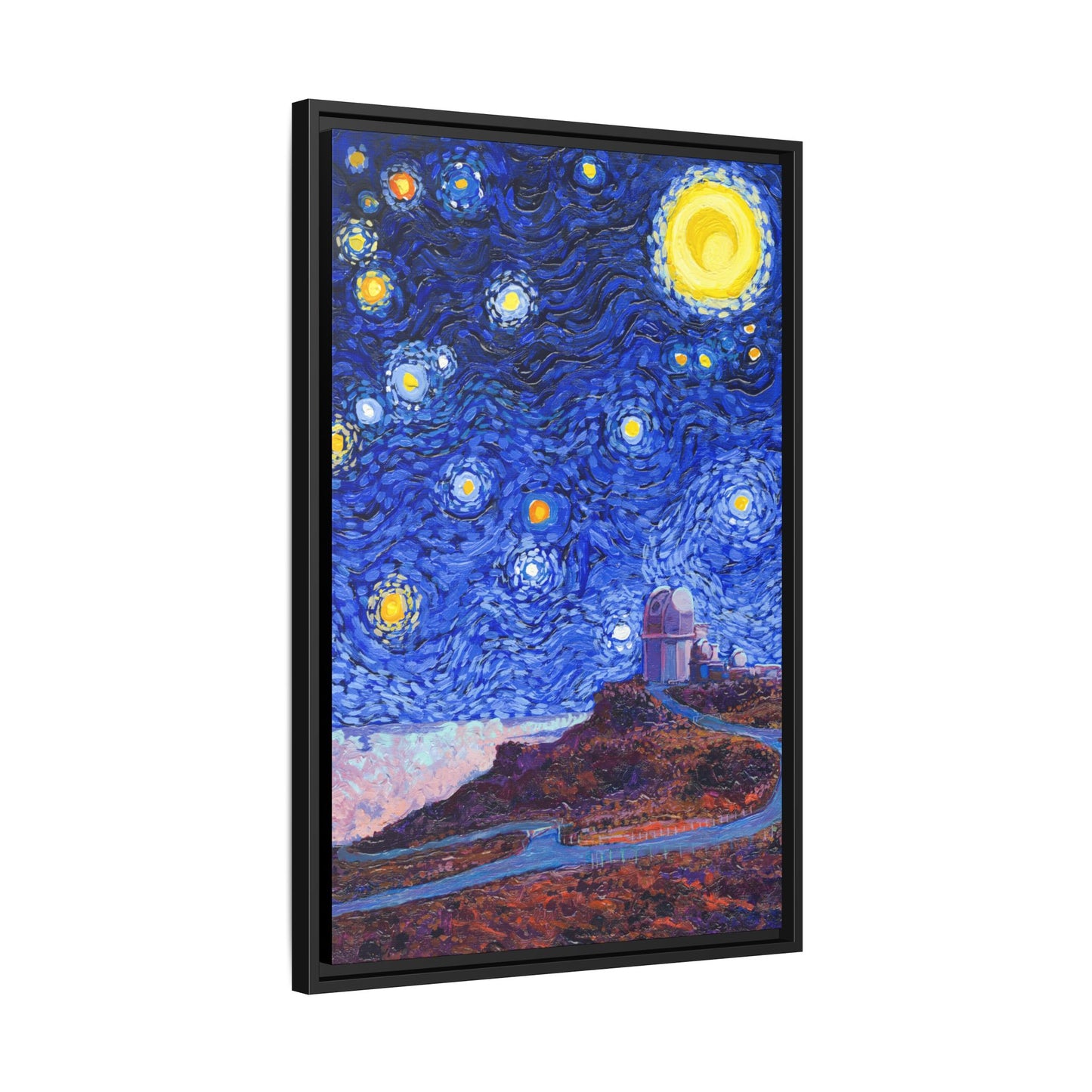 Haleakala National Park Telescope Framed Canvas - The Starry Night