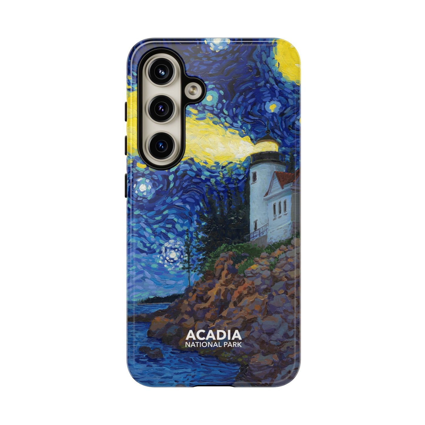 Acadia National Park Phone Case - Starry Night Lighthouse