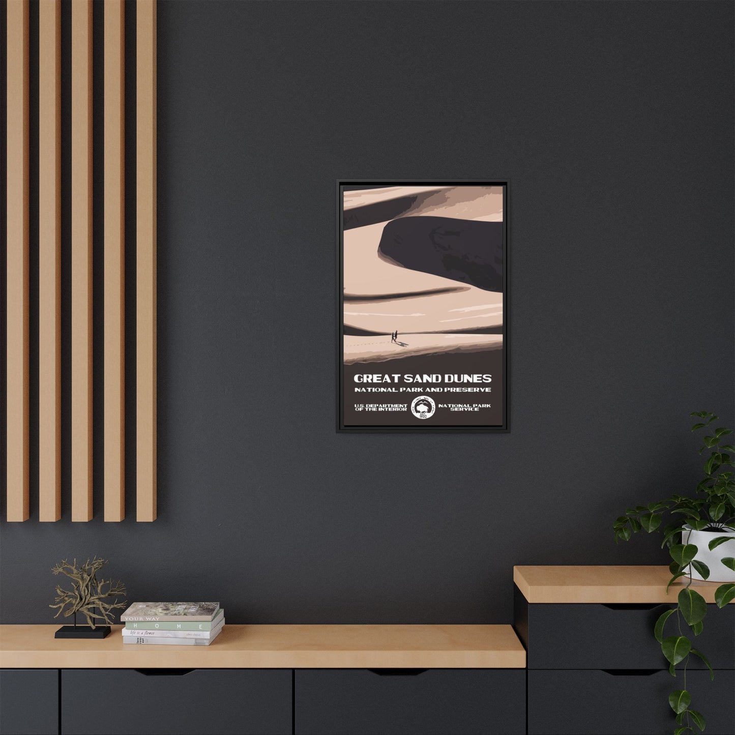 Great Sand Dunes National Park Framed Canvas - WPA Poster