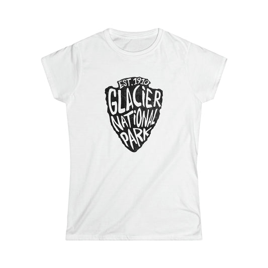 Glacier National Park Women's T-Shirt - Arrowhead Design