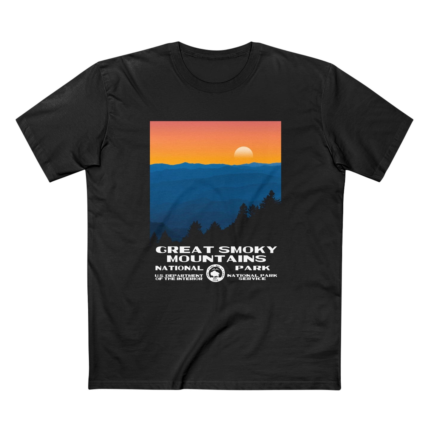 Great Smoky Mountains National Park T-Shirt - WPA Poster Design