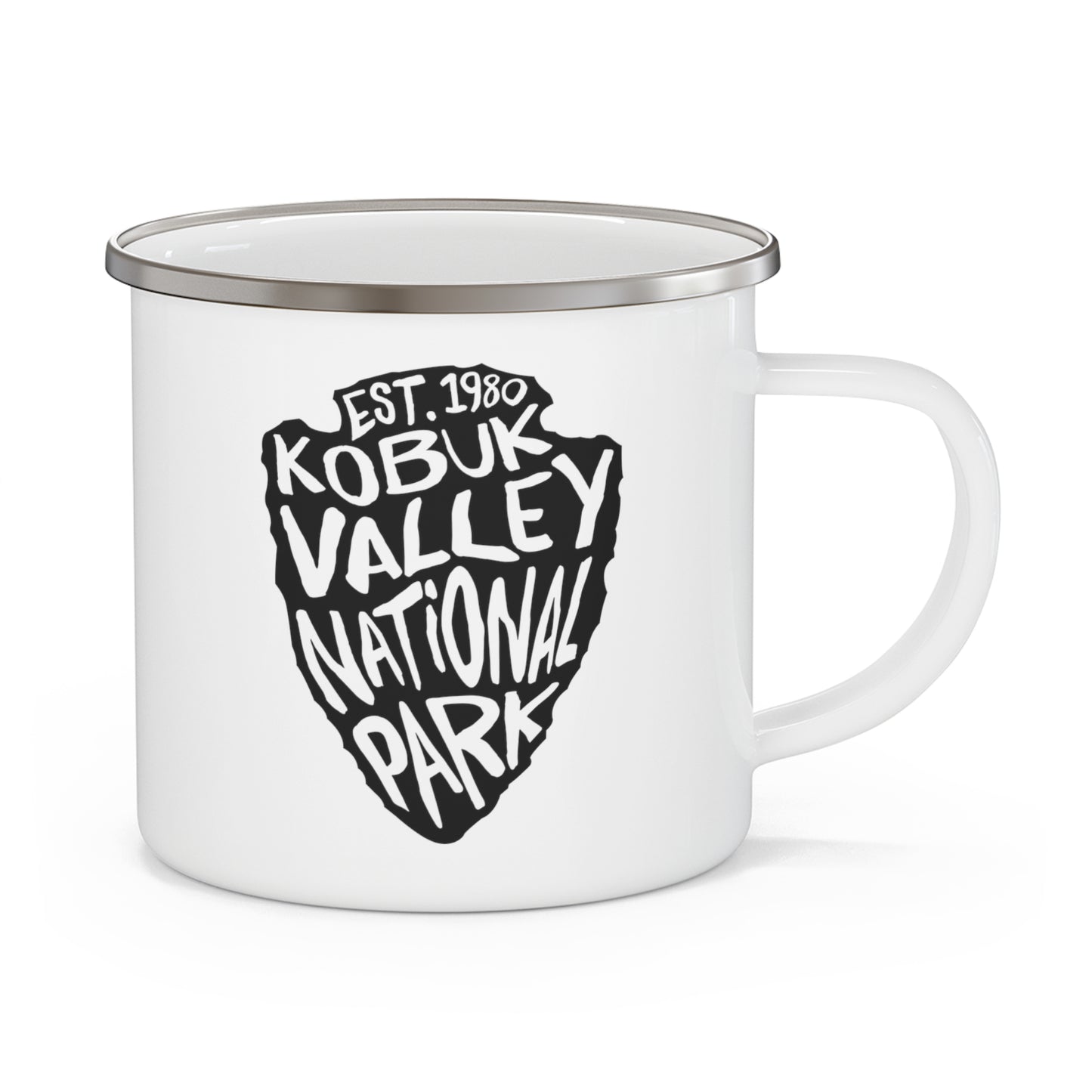 Kobuk Valley National Park Enamel Camping Mug - Arrowhead