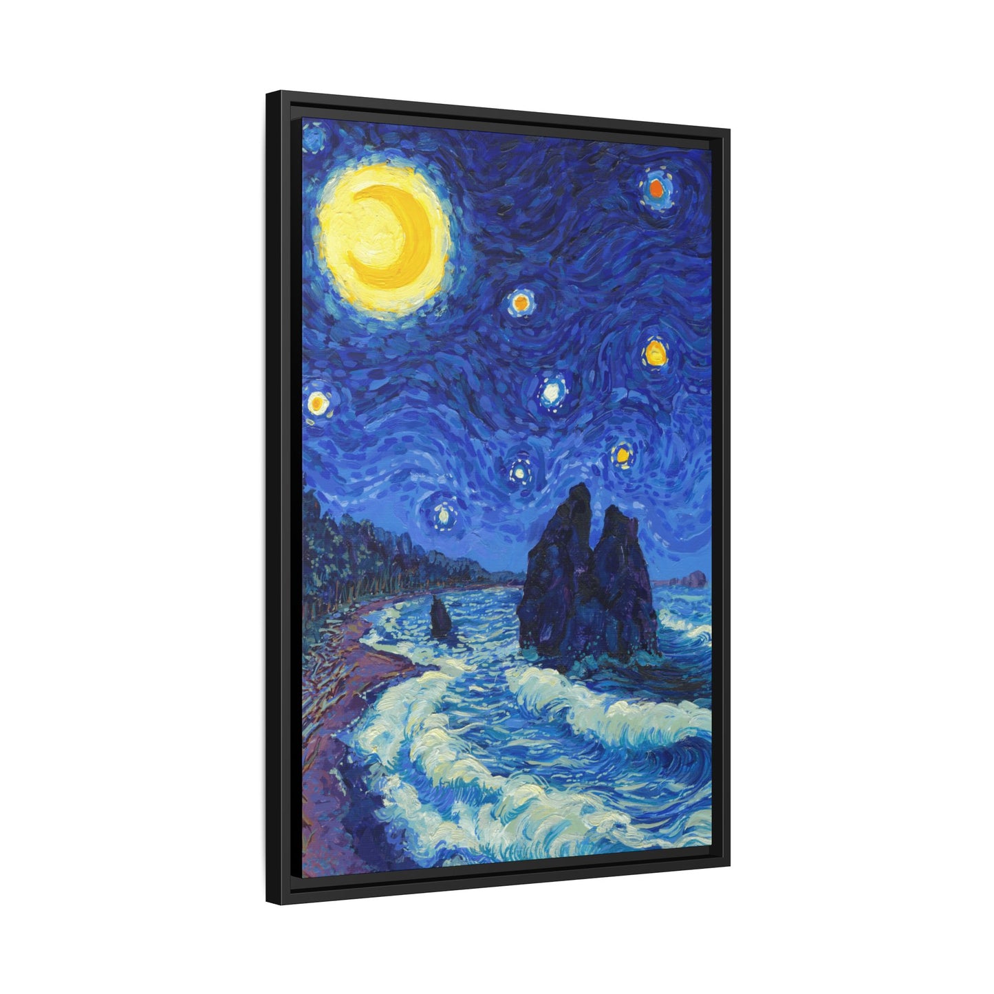 Olympic National Park Framed Canvas - The Starry Night