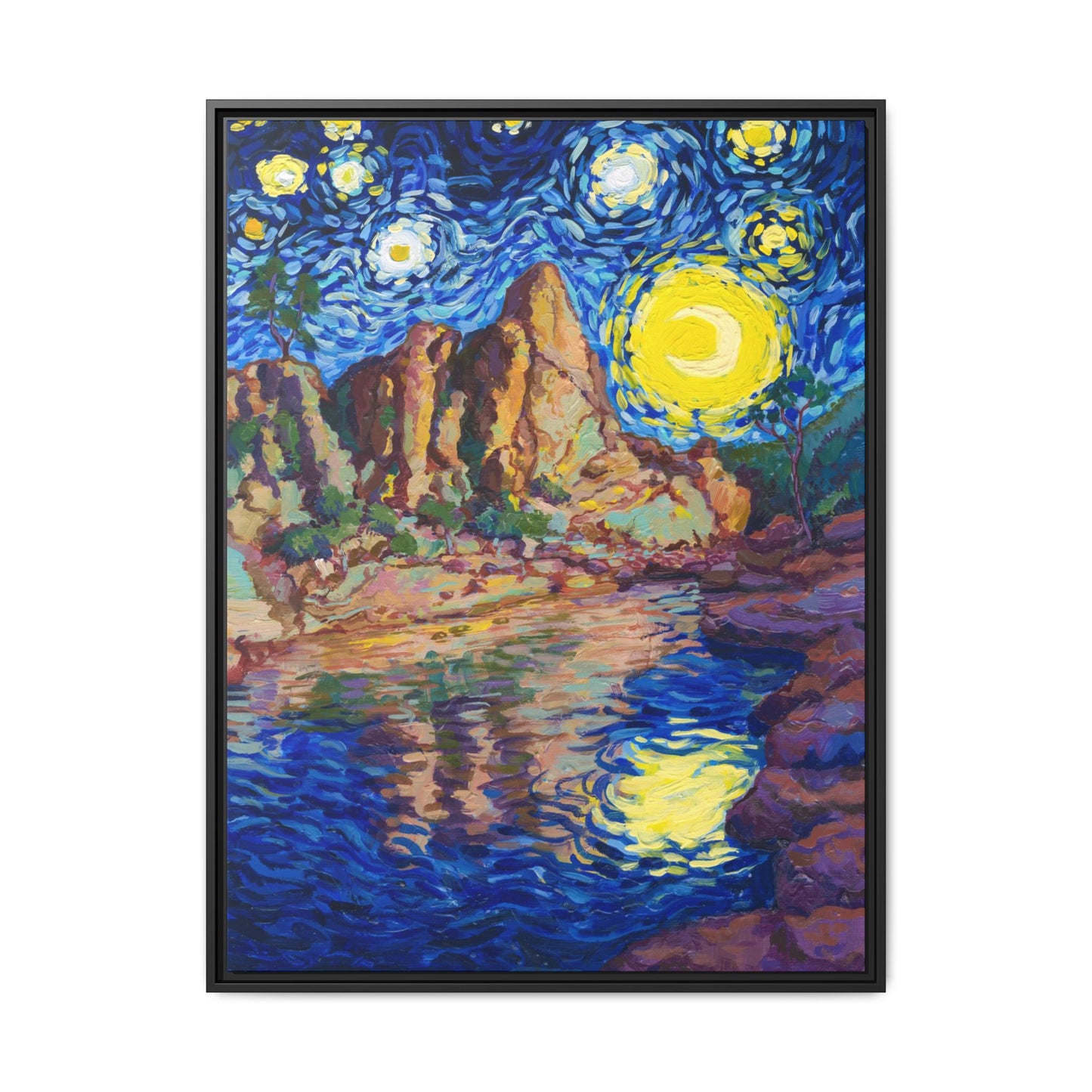 Pinnacles National Park Framed Canvas - The Starry Night