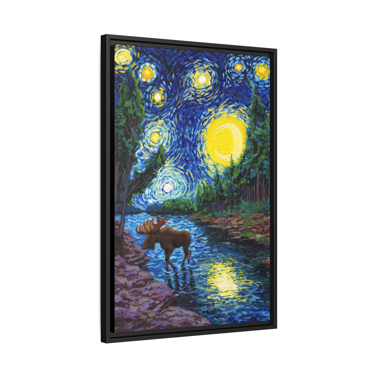 Isle Royale National Park Framed Canvas - The Starry Night