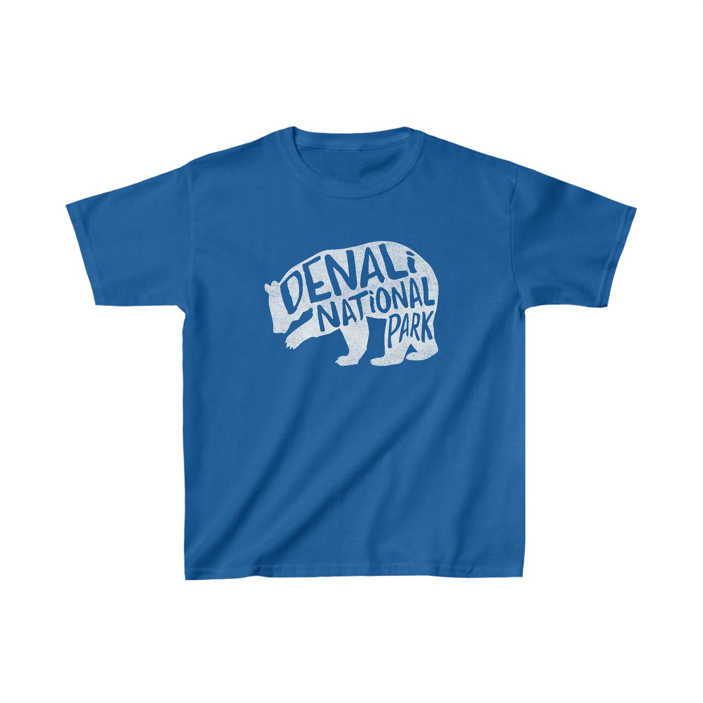 Denali National Park Child T-Shirt - Grizzly Bear Chunky Text