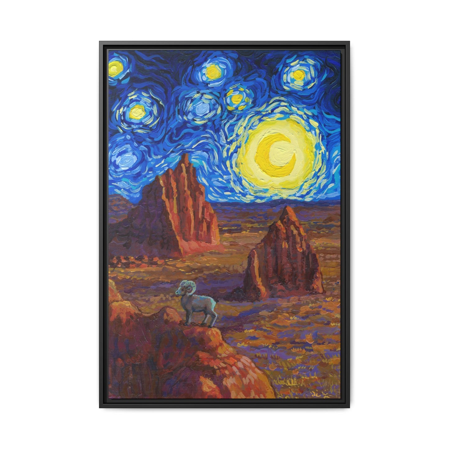 Capitol Reef National Park Framed Canvas - The Starry Night