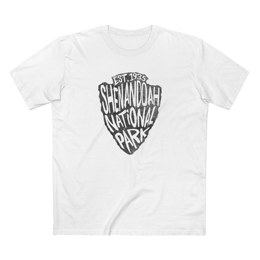 Shenandoah National Park T-Shirt - Arrowhead Design in White