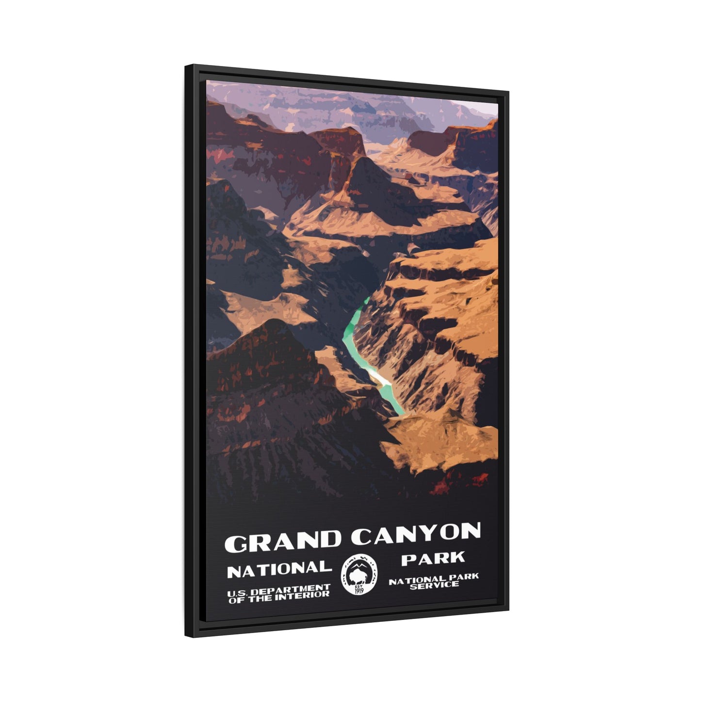 Grand Canyon National Park Framed Canvas - WPA Poster