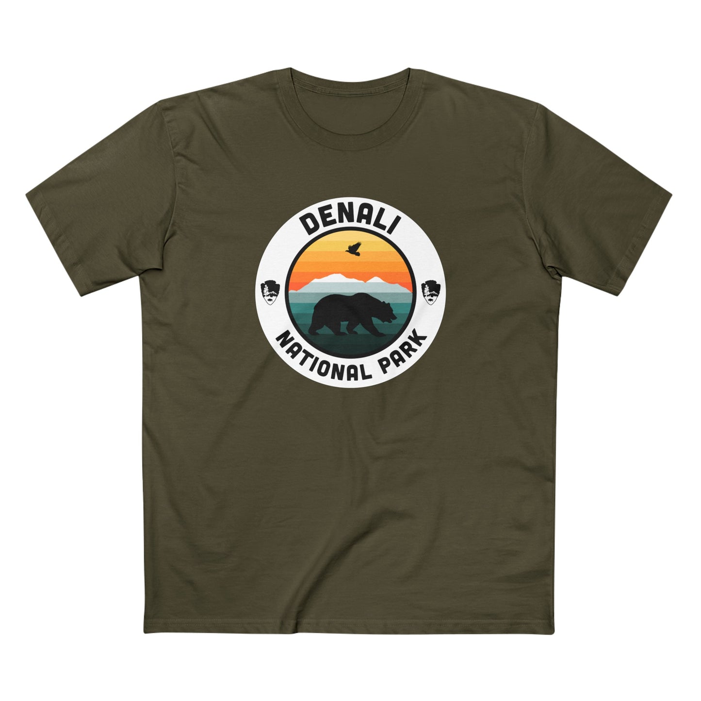 Denali National Park T-Shirt - Round Badge Design