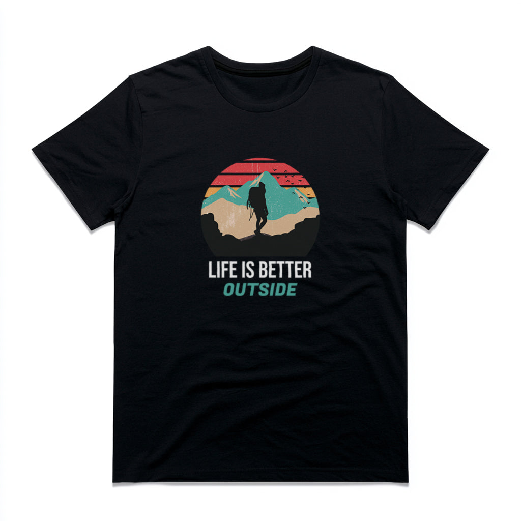 Life is Better Outside T-Shirt in Black