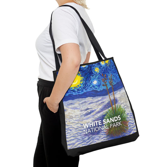 White Sands National Park Tote Bag - Starry Night Large
