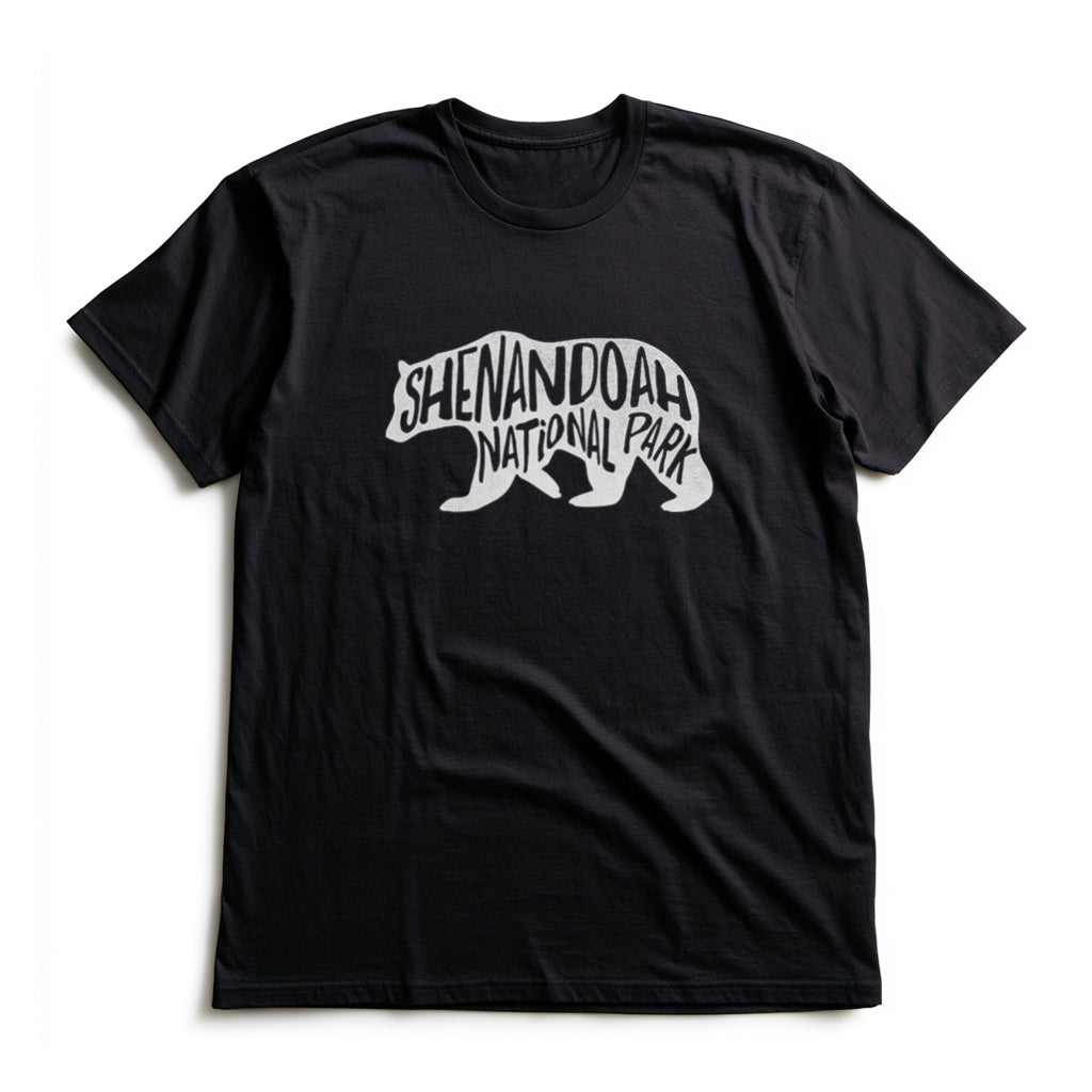 Shenandoah National Park T-Shirt - Black Bear in Black