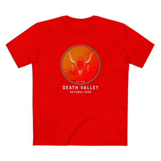Death Valley National Park T-Shirt - Skull in Red