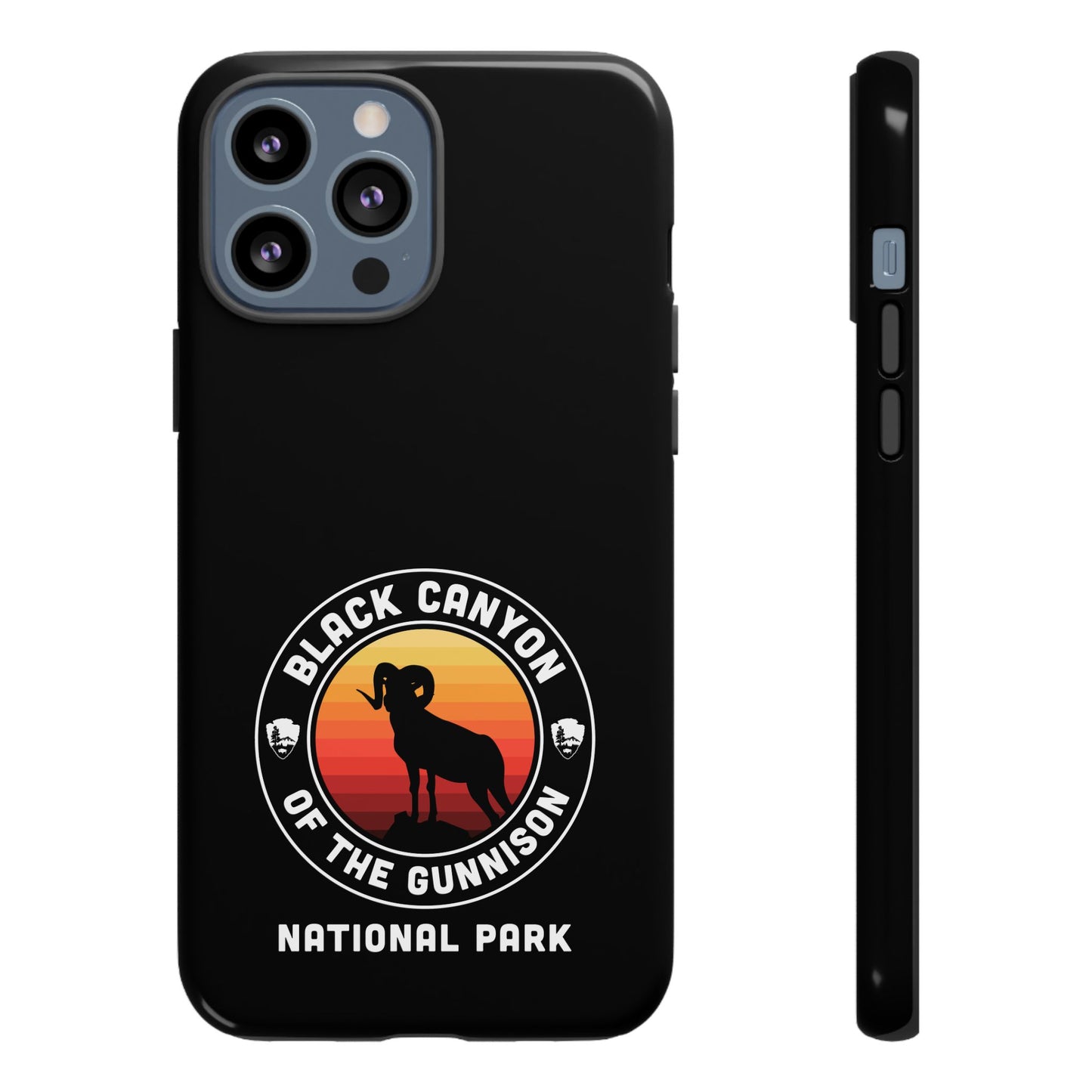 Black Canyon of the Gunnison National Park Phone Case - Round Emblem Design