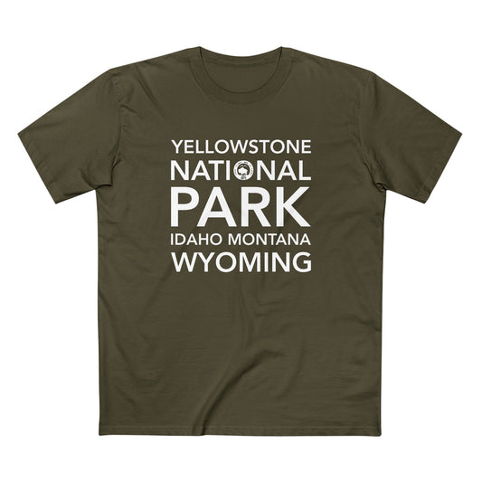 Yellowstone National Park T-Shirt Block Text