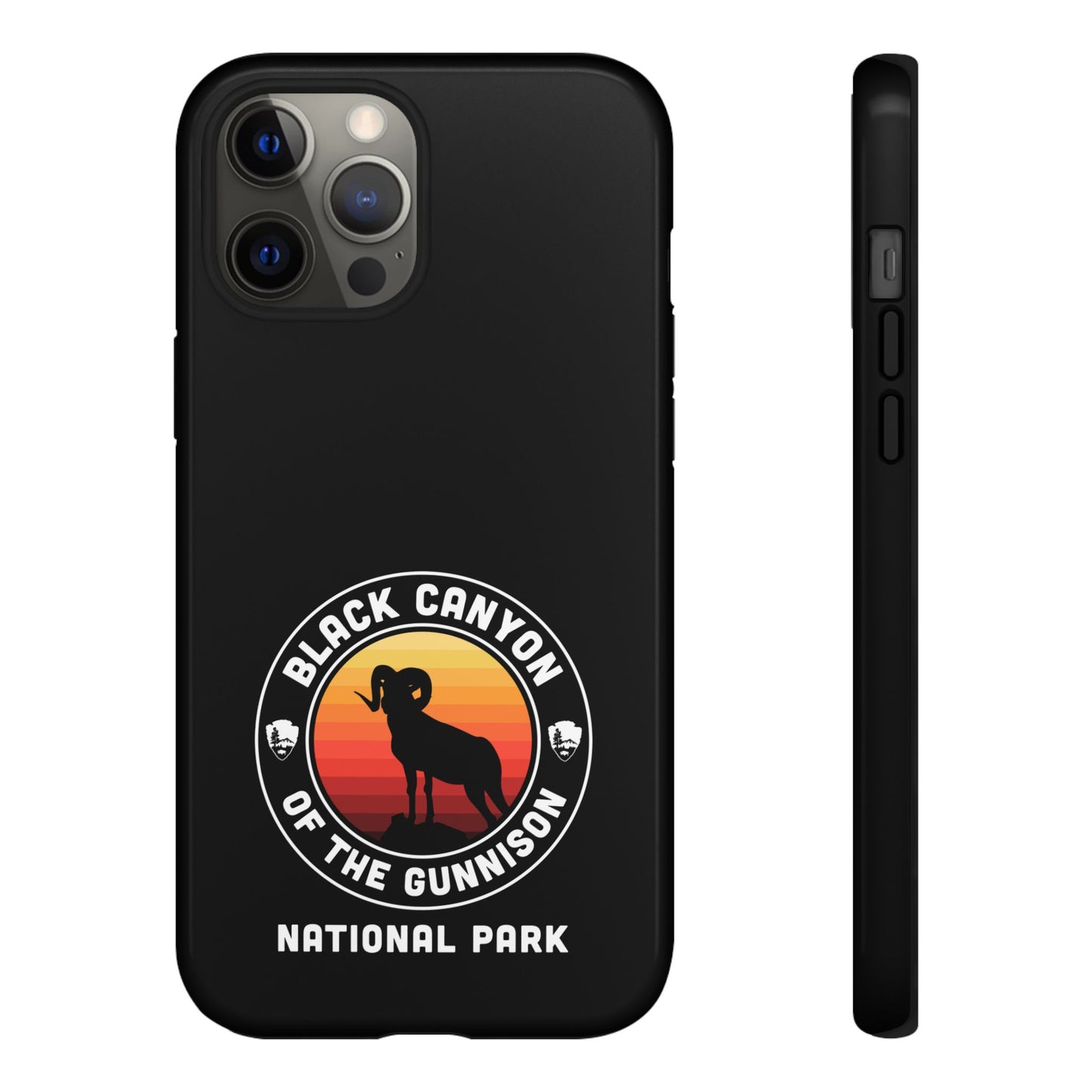 Black Canyon of the Gunnison National Park Phone Case - Round Emblem Design
