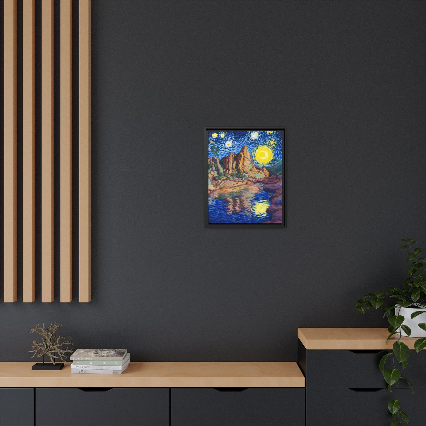 Pinnacles National Park Framed Canvas - The Starry Night