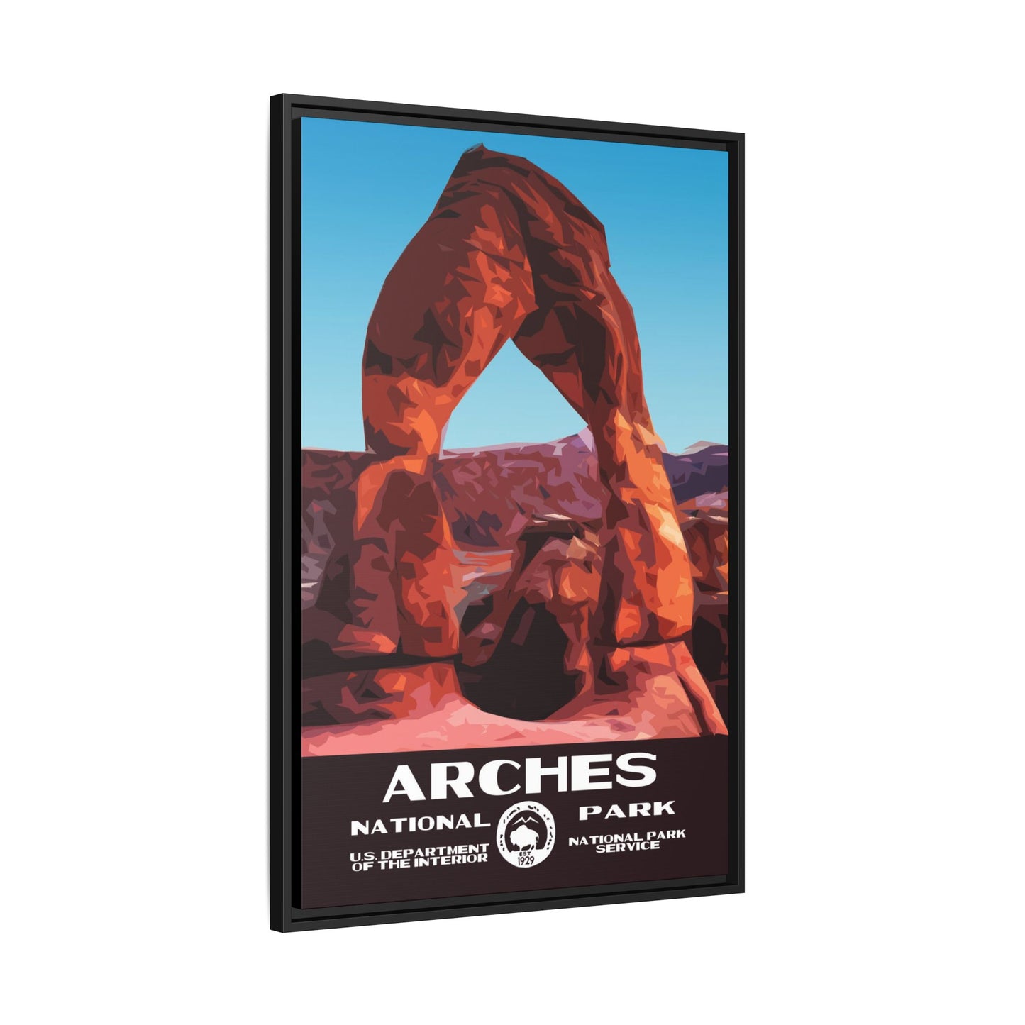 Arches National Park Framed Canvas - WPA Poster