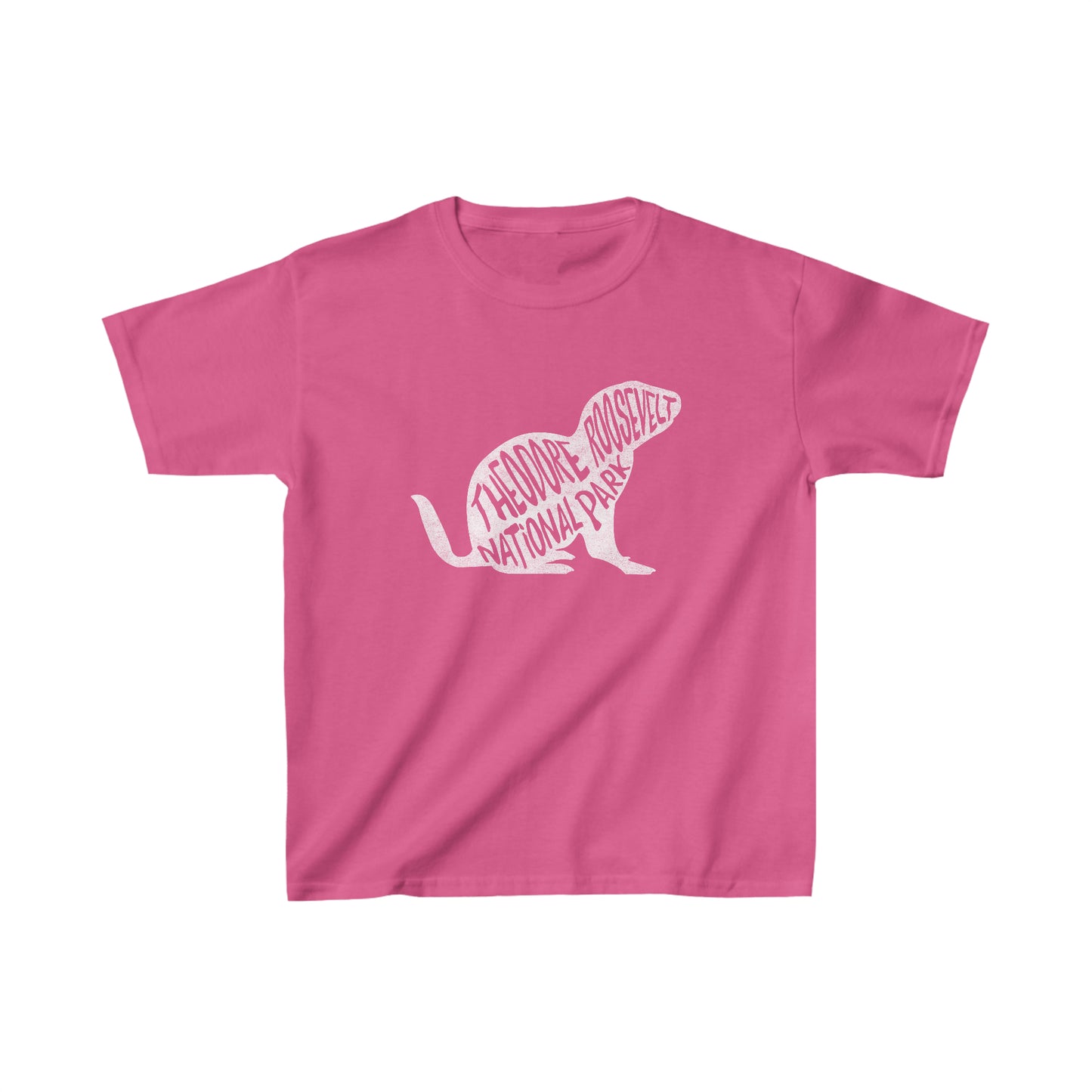 Theodore Roosevelt National Park Child T-Shirt - Prairie Dog Chunky Text
