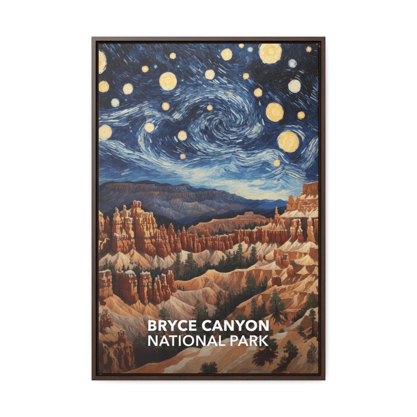 Bryce Canyon National Park Framed Canvas - The Starry Night
