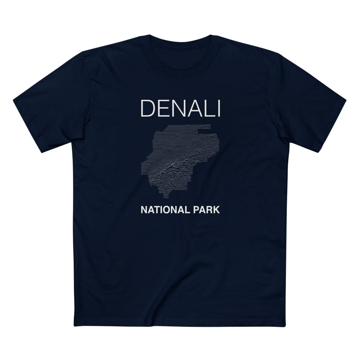 Denali National Park T-Shirt Lines in Navy