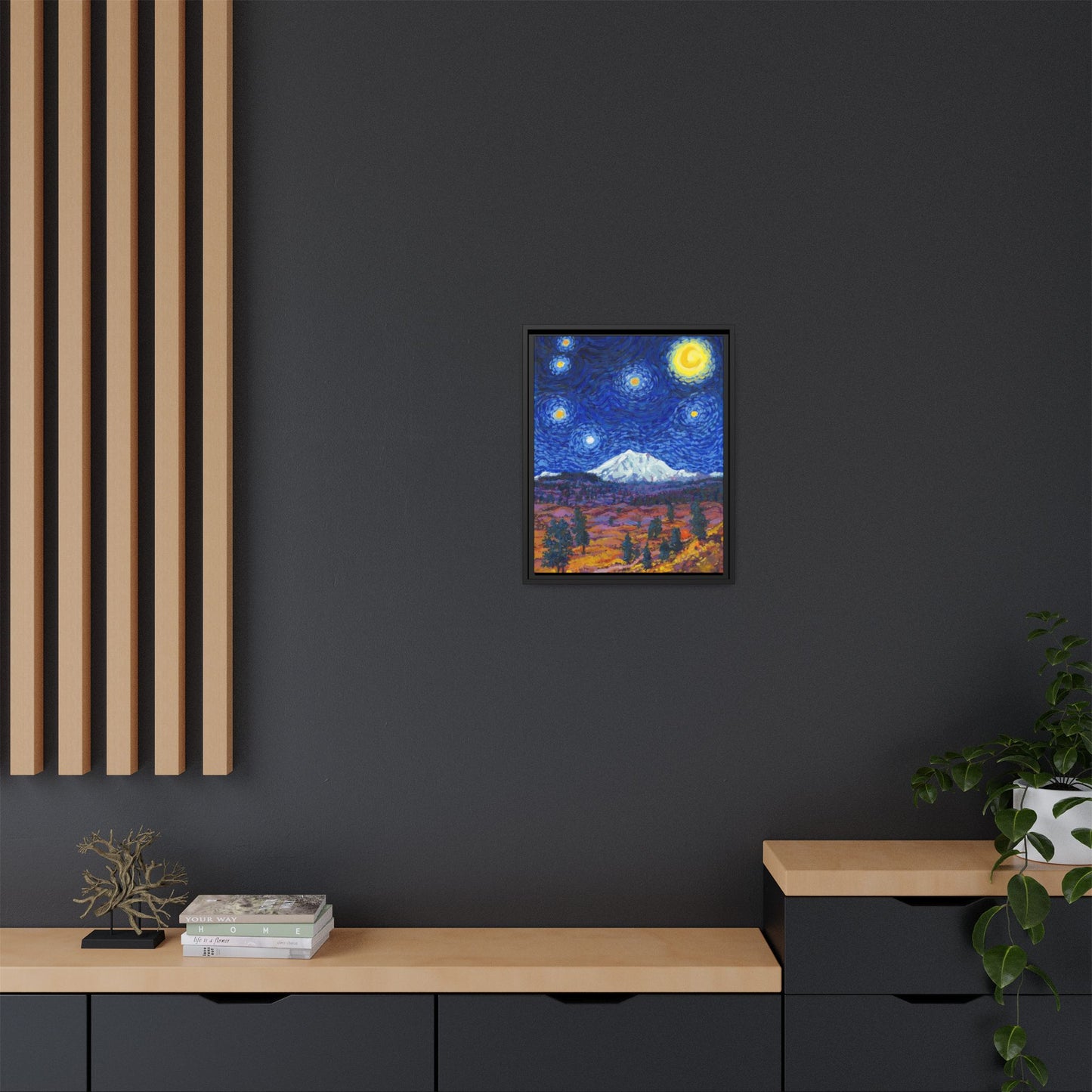 Lassen Volcanic National Park Framed Canvas - The Starry Night