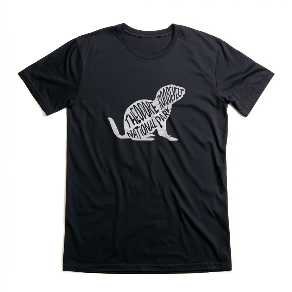 Theodore Roosevelt National Park T-Shirt - Prairie Dog in Black