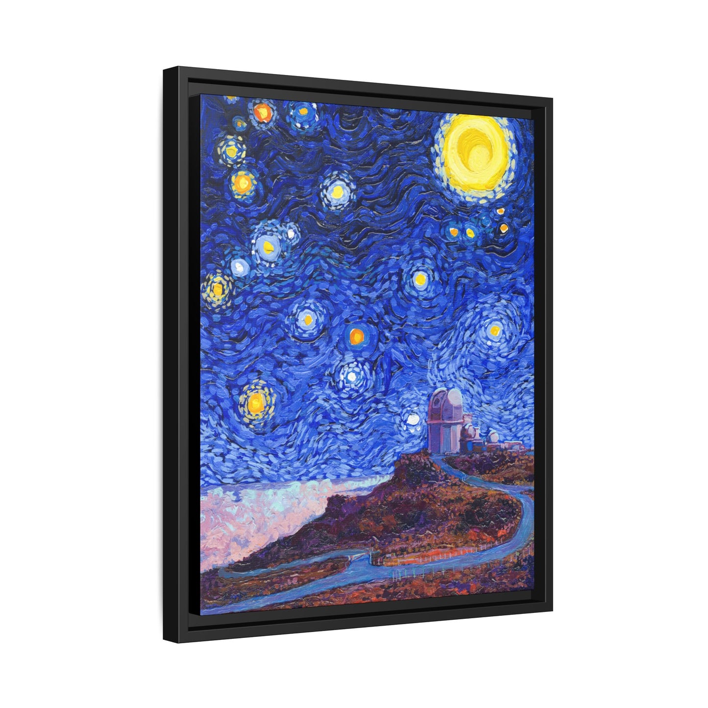 Haleakala National Park Telescope Framed Canvas - The Starry Night