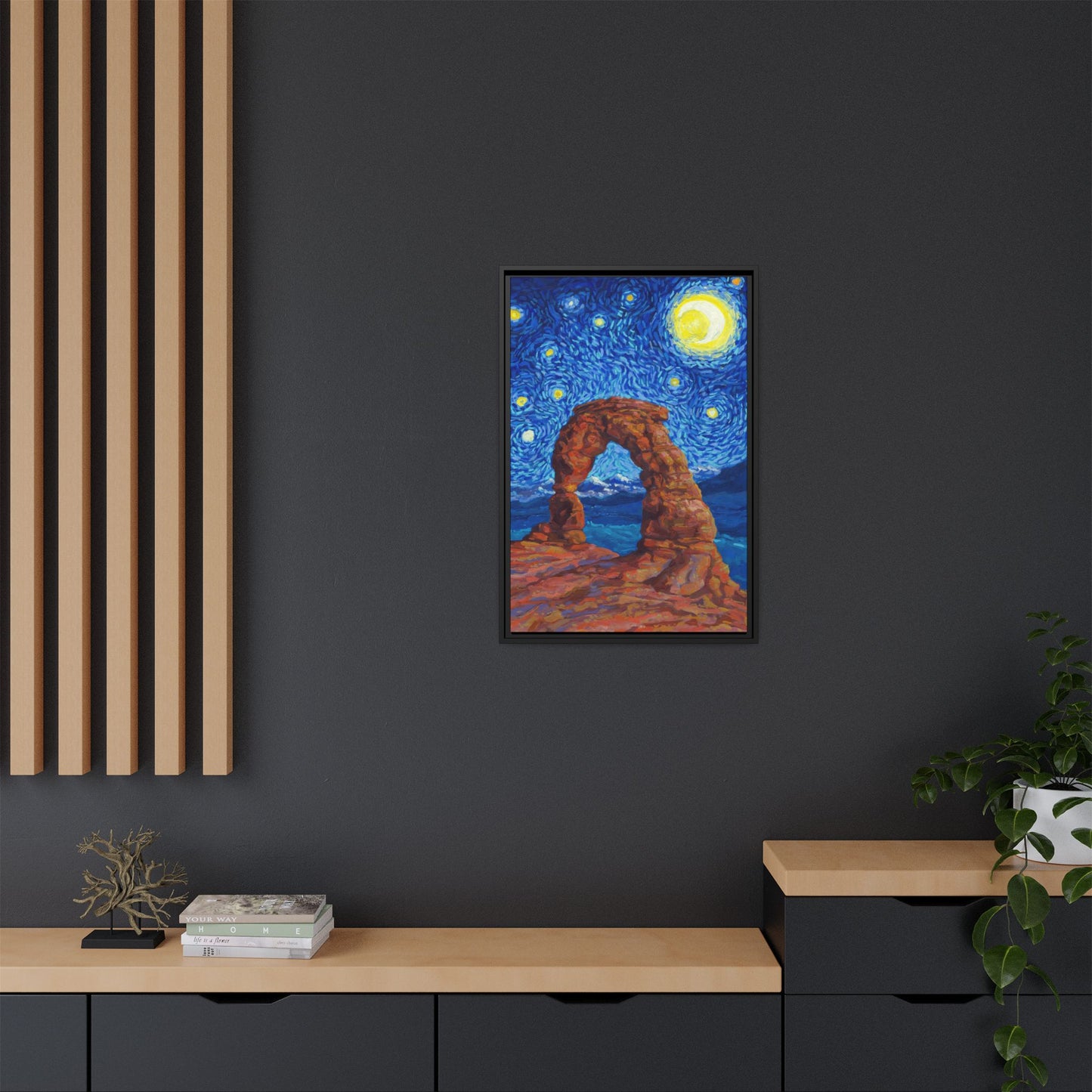 Arches National Park Framed Canvas - The Starry Night