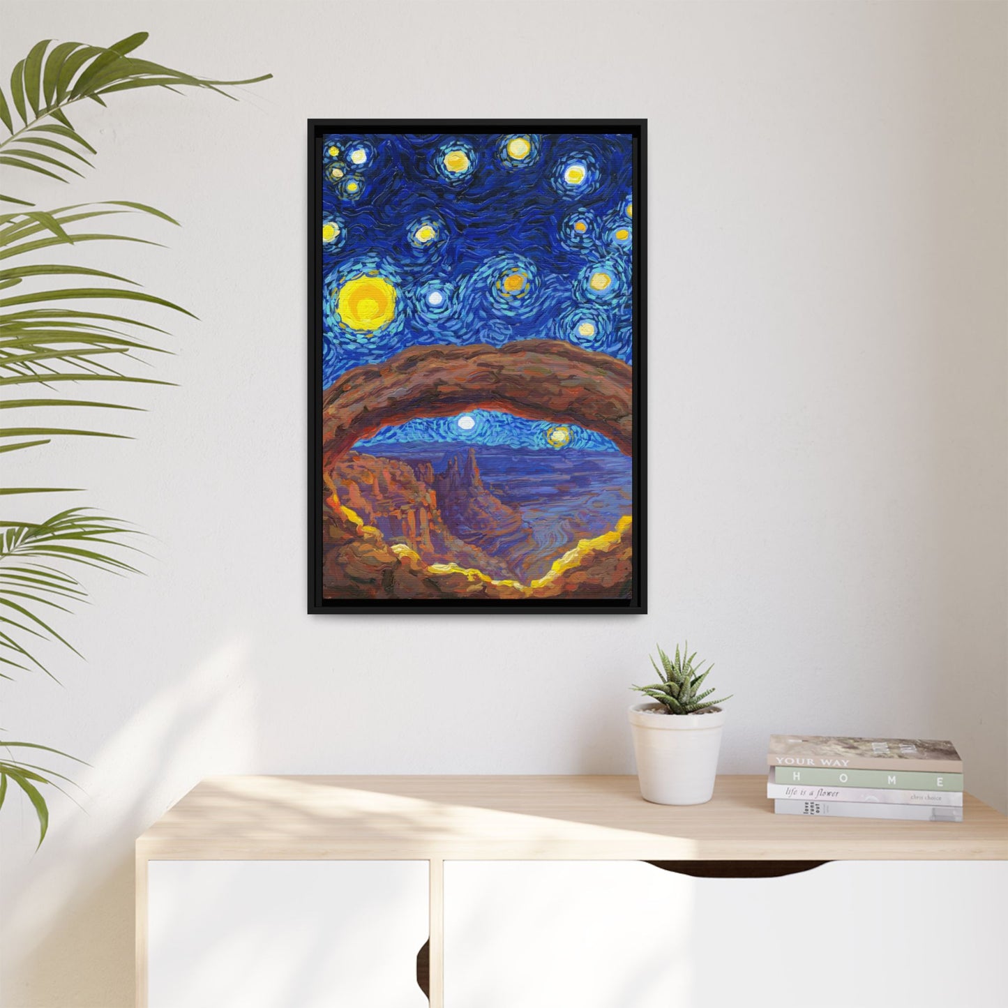Canyonlands National Park Framed Canvas - The Starry Night
