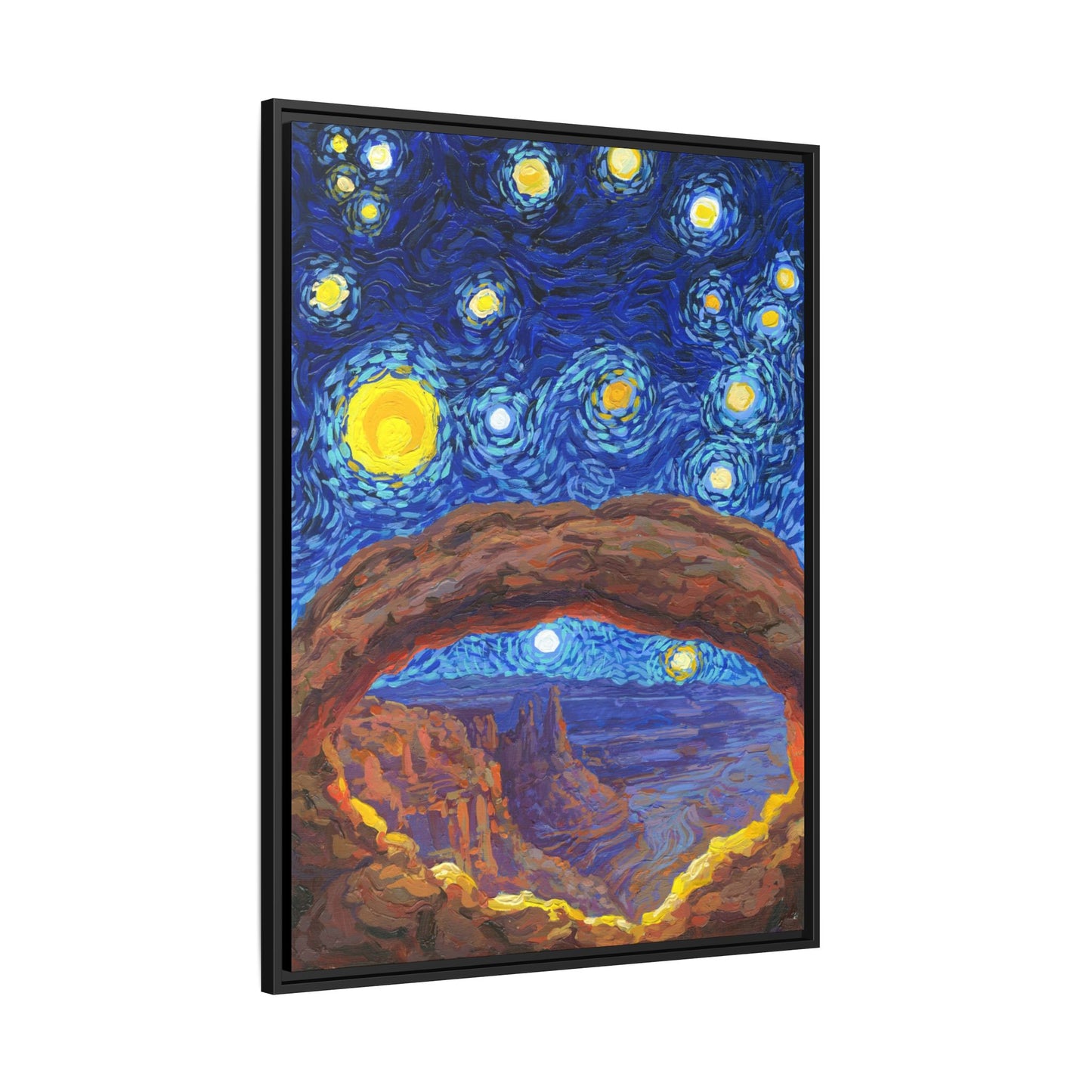 Canyonlands National Park Framed Canvas - The Starry Night