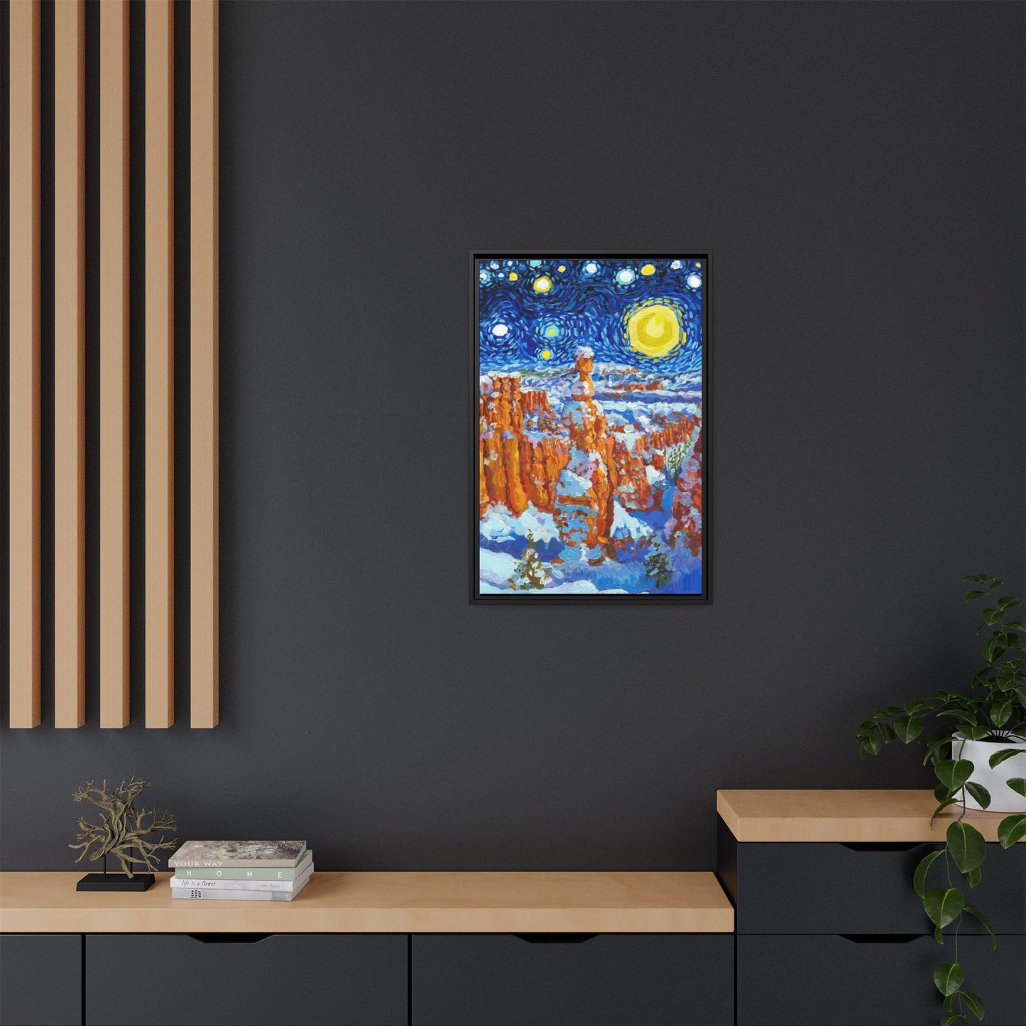 Bryce Canyon National Park Framed Canvas - The Starry Night